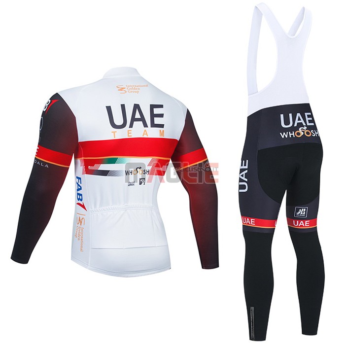 Maglia UAE Manica Lunga 2021 Bianco - Clicca l'immagine per chiudere